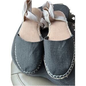 Old Navy Women’s Lace- Up Espadrille Sandals w/ 1” Platform, Black Jack Sz8.5